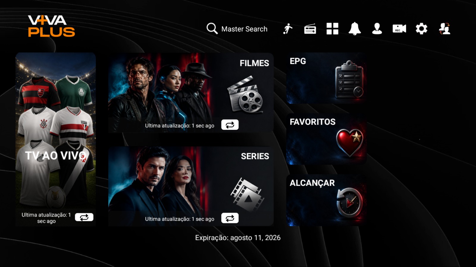Tela do aplicativo VIVA SM (APP PRÓPRIO)